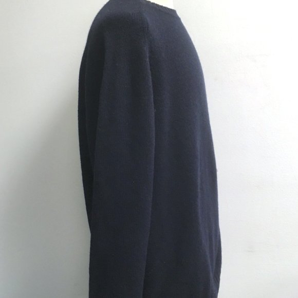 Blumarine Italy navy bluewool crew sweater xxl